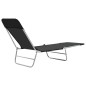 vidaXL Tumbonas plegables 2 unidades acero y tela negras vidaXL Tumbonas plegables 2 unidades acero y tela negras