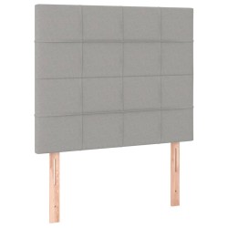 vidaXL Cabeceros 2 unidades de tela gris claro 80x5x78/88 cm