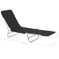 vidaXL Tumbonas plegables 2 unidades acero y tela negras vidaXL Tumbonas plegables 2 unidades acero y tela negras