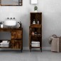 vidaXL Armario de baño madera contrachapada roble ahumado 30x30x100 cm vidaXL Armario de baño madera contrachapada roble ahumado 30x30x100 cm