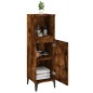 vidaXL Armario de baño madera contrachapada roble ahumado 30x30x100 cm vidaXL Armario de baño madera contrachapada roble ahumado 30x30x100 cm