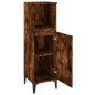 vidaXL Armario de baño madera contrachapada roble ahumado 30x30x100 cm vidaXL Armario de baño madera contrachapada roble ahumado 30x30x100 cm