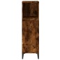 vidaXL Armario de baño madera contrachapada roble ahumado 30x30x100 cm vidaXL Armario de baño madera contrachapada roble ahumado 30x30x100 cm