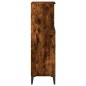 vidaXL Armario de baño madera contrachapada roble ahumado 30x30x100 cm vidaXL Armario de baño madera contrachapada roble ahumado 30x30x100 cm