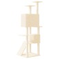 vidaXL Rascador para gatos con postes de sisal crema 153 cm vidaXL Rascador para gatos con postes de sisal crema 153 cm