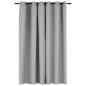 vidaXL Cortina opaca con ojales look de lino gris 290x245 cm vidaXL Cortina opaca con ojales look de lino gris 290x245 cm