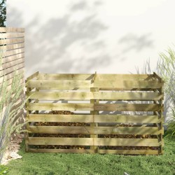 vidaXL Compostador de tablas de madera de pino impregnada 180x90x90 cm