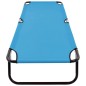 vidaXL Tumbona plegable de acero azul turquesa vidaXL Tumbona plegable de acero azul turquesa
