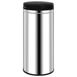 vidaXL Cubo de basura con sensor automático 80 L acero inoxidable