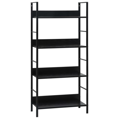 vidaXL Estantería de 4 niveles madera ingeniería negro 60x27,6x124,5cm