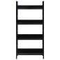 vidaXL Estantería de 4 niveles madera ingeniería negro 60x27,6x124,5cm vidaXL Estantería de 4 niveles madera ingeniería negro 60x27,6x124,5cm