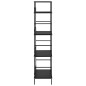 vidaXL Estantería de 4 niveles madera ingeniería negro 60x27,6x124,5cm vidaXL Estantería de 4 niveles madera ingeniería negro 60x27,6x124,5cm