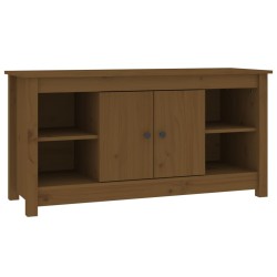 vidaXL Mueble de TV madera maciza de pino marrón miel 103x36,5x52 cm