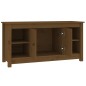 vidaXL Mueble de TV madera maciza de pino marrón miel 103x36,5x52 cm vidaXL Mueble de TV madera maciza de pino marrón miel 103x36,5x52 cm