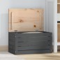 vidaXL Caja de almacenaje madera maciza de pino gris 59,5x36,5x33 cm vidaXL Caja de almacenaje madera maciza de pino gris 59,5x36,5x33 cm