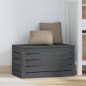 vidaXL Caja de almacenaje madera maciza de pino gris 59,5x36,5x33 cm vidaXL Caja de almacenaje madera maciza de pino gris 59,5x36,5x33 cm