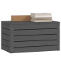 vidaXL Caja de almacenaje madera maciza de pino gris 59,5x36,5x33 cm vidaXL Caja de almacenaje madera maciza de pino gris 59,5x36,5x33 cm