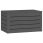vidaXL Caja de almacenaje madera maciza de pino gris 59,5x36,5x33 cm vidaXL Caja de almacenaje madera maciza de pino gris 59,5x36,5x33 cm