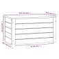 vidaXL Caja de almacenaje madera maciza de pino gris 59,5x36,5x33 cm vidaXL Caja de almacenaje madera maciza de pino gris 59,5x36,5x33 cm