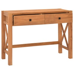 vidaXL Escritorio con 2 cajones madera de teca 100x40x75 cm