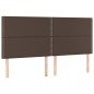 vidaXL Cabeceros 4 unidades de cuero sintético marrón 90x5x78/88 cm vidaXL Cabeceros 4 unidades de cuero sintético marrón 90x5x78/88 cm