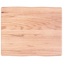 vidaXL Tablero mesa madera tratada borde natural marrón 60x50x(2-6) cm