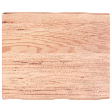 vidaXL Tablero mesa madera tratada borde natural marrón 60x50x(2-6) cm