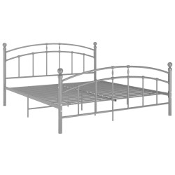vidaXL Estructura de cama de metal gris 200x200 cm