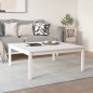 vidaXL Mesa de centro de madera maciza de pino blanco 100x100x40 cm vidaXL Mesa de centro de madera maciza de pino blanco 100x100x40 cm