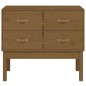 vidaXL Mueble consola de madera maciza de pino marrón miel 90x40x78 cm