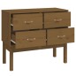 vidaXL Mueble consola de madera maciza de pino marrón miel 90x40x78 cm