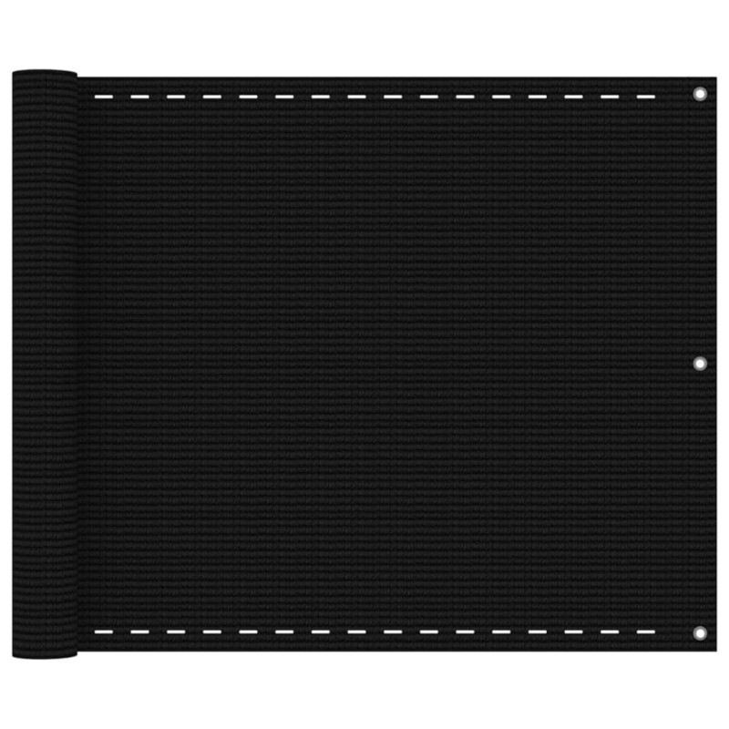 vidaXL Toldo para balcón HDPE negro 75x400 cm vidaXL Toldo para balcón HDPE negro 75x400 cm
