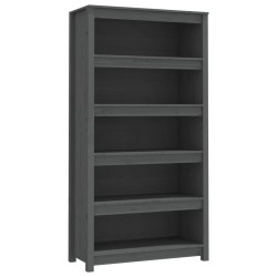 vidaXL Estantería madera maciza de pino gris 80x35x154 cm