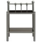 vidaXL Mesita de noche metal y vidrio gris y negro 45x34,5x60,5 cm vidaXL Mesita de noche metal y vidrio gris y negro 45x34,5x60,5 cm