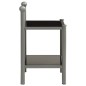 vidaXL Mesita de noche metal y vidrio gris y negro 45x34,5x60,5 cm vidaXL Mesita de noche metal y vidrio gris y negro 45x34,5x60,5 cm