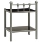 vidaXL Mesita de noche metal y vidrio gris y negro 45x34,5x60,5 cm vidaXL Mesita de noche metal y vidrio gris y negro 45x34,5x60,5 cm