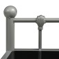 vidaXL Mesita de noche metal y vidrio gris y negro 45x34,5x60,5 cm vidaXL Mesita de noche metal y vidrio gris y negro 45x34,5x60,5 cm