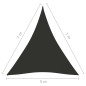 vidaXL Toldo de vela triangular tela Oxford gris antracita 5x7x7 m vidaXL Toldo de vela triangular tela Oxford gris antracita 5x7x7 m