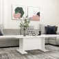 vidaXL Mesa de centro de madera contrachapada blanco 103,5x60x40 cm