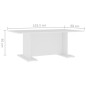 vidaXL Mesa de centro de madera contrachapada blanco 103,5x60x40 cm