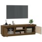 vidaXL Mueble de TV madera maciza de pino marrón miel 140x35x40 cm