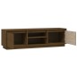 vidaXL Mueble de TV madera maciza de pino marrón miel 140x35x40 cm