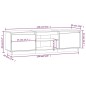 vidaXL Mueble de TV madera maciza de pino marrón miel 140x35x40 cm
