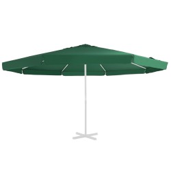 vidaXL Tela de repuesto para sombrilla verde 500 cm