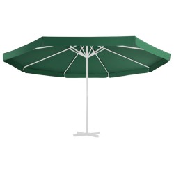 vidaXL Tela de repuesto para sombrilla verde 500 cm