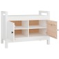 vidaXL Banco de recibidor madera maciza de pino blanco 80x40x60 cm vidaXL Banco de recibidor madera maciza de pino blanco 80x40x60 cm