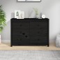 vidaXL Armario auxiliar madera maciza de pino negro 100x40x72 cm vidaXL Armario auxiliar madera maciza de pino negro 100x40x72 cm