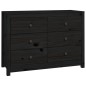 vidaXL Armario auxiliar madera maciza de pino negro 100x40x72 cm vidaXL Armario auxiliar madera maciza de pino negro 100x40x72 cm
