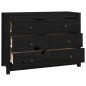 vidaXL Armario auxiliar madera maciza de pino negro 100x40x72 cm vidaXL Armario auxiliar madera maciza de pino negro 100x40x72 cm