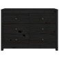 vidaXL Armario auxiliar madera maciza de pino negro 100x40x72 cm vidaXL Armario auxiliar madera maciza de pino negro 100x40x72 cm